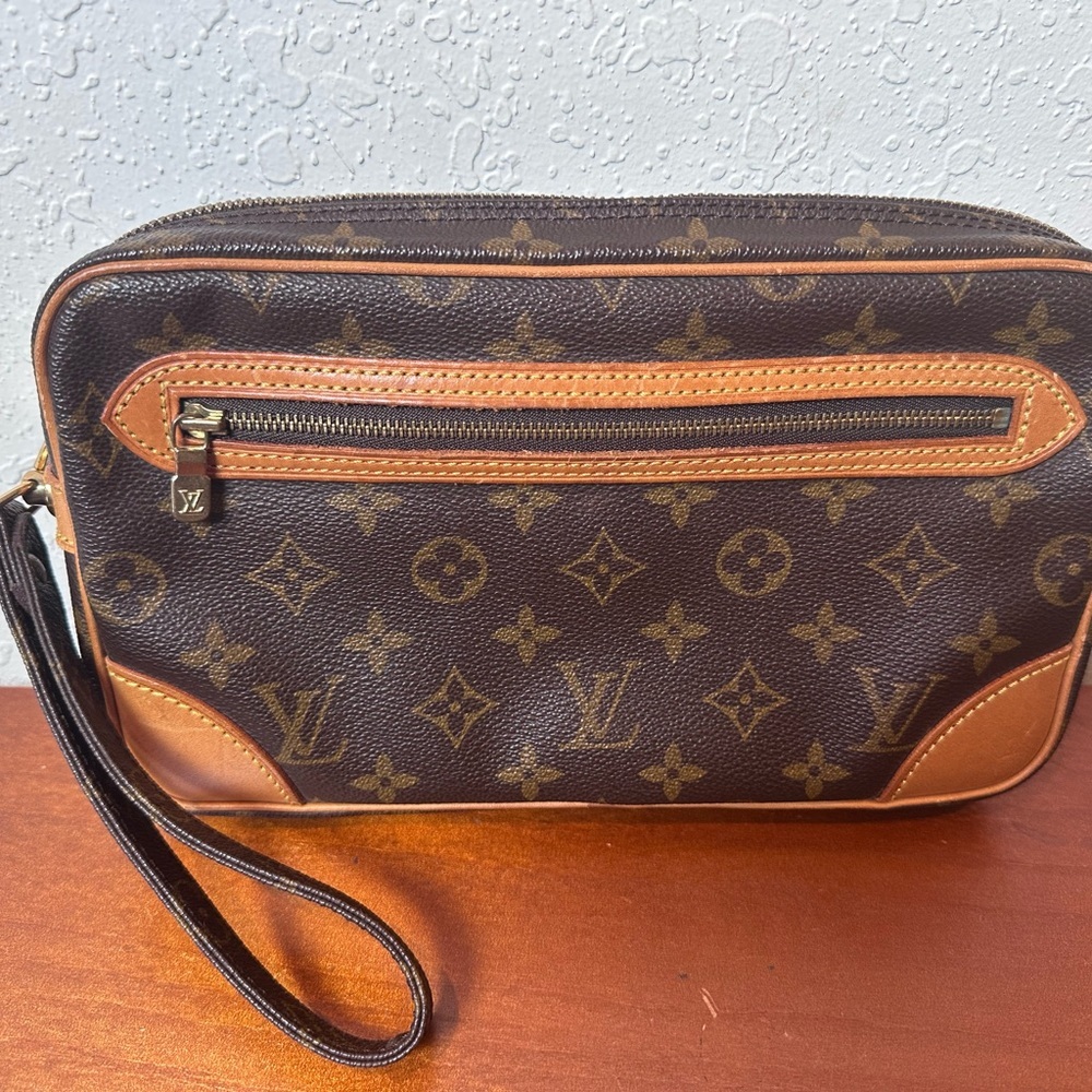 Auth Louis Vuitton Monogram Marly Dragonne Gm M51825 Clutch Bag